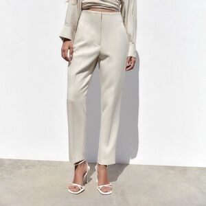 Zara Pants with a High Waist Cream NWT